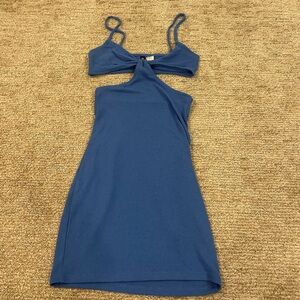 - H&M -XS -Blue cutout dress